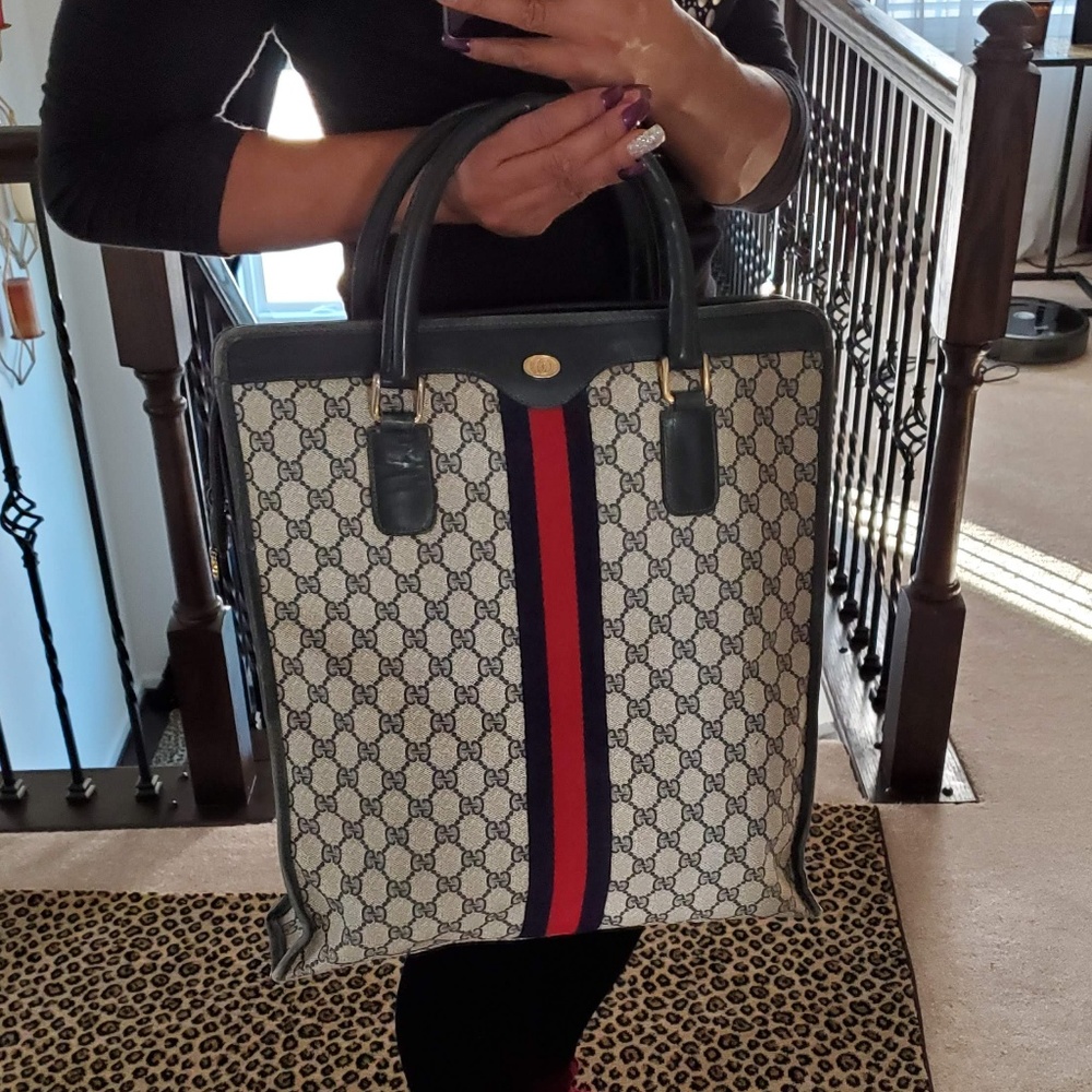 Unisex Large Gucci Tote Handbag Travel Bag - Picture 1 of 8